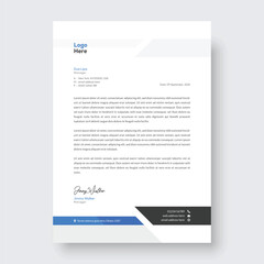 Clean and professional corporate modern letterhead design, creative modern letter head design template