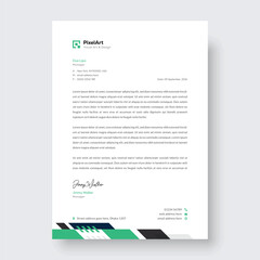 Obraz premium Clean and professional corporate modern letterhead design, creative modern letter head design template