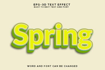 Spring 3d text 