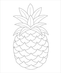 Funny fruits coloring page for kids
