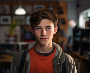 Casual Comfort: Portrait of a Young Man in His Room