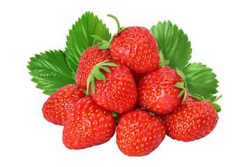 Strawberry isolated on white background. Fresh berry with full depth of field