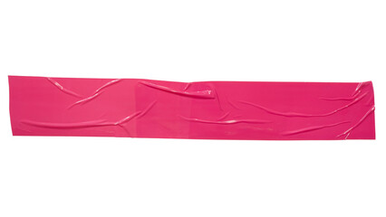 A piece of long pink plastic tape