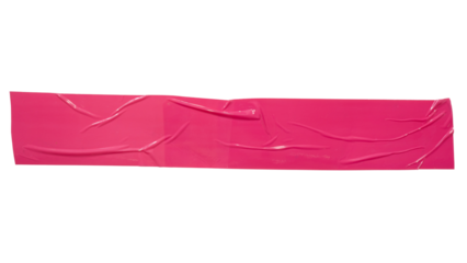 A piece of long pink plastic tape