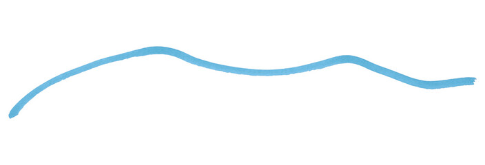 Light blue brush strokes isolated on transparent background.