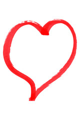 Red hearts isolated on transparent background