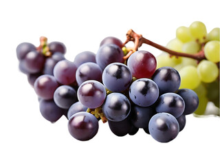 Grapes on transparent