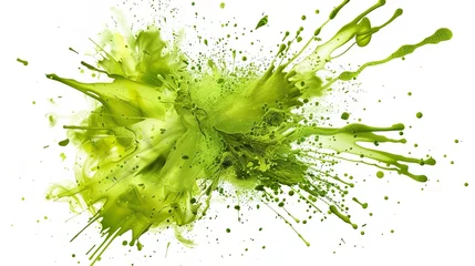 Foto auf Acrylglas green paint splash © Aleksandra