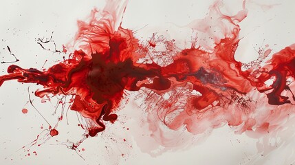 Red ink splash