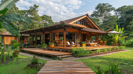 Obraz premium lodge in a jungle