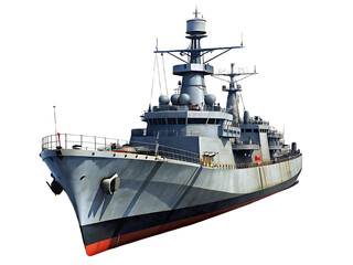 Naklejka premium Ship on transparent