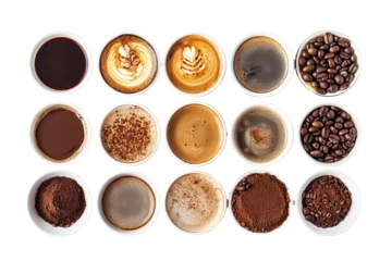 Foto op Plexiglas top view of coffee powders  © Buse