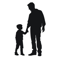 father and son Silhouette