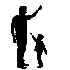 father and son Silhouette