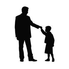 father and son Silhouette