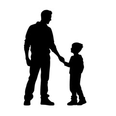 father and son Silhouette