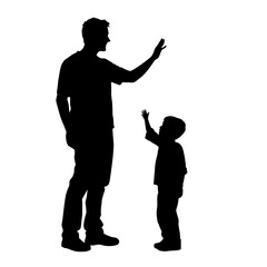 father and son Silhouette