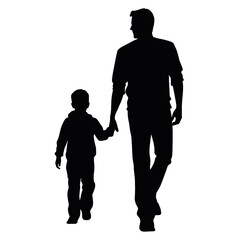 father and son Silhouette