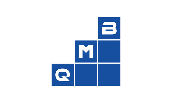 QMB initial letter financial logo design vector template. economics, growth, meter, range, profit, loan, graph, finance, benefits, economic, increase, arrow up, grade, grew up, topper, company, scale