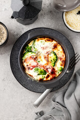 Creamy Broccoli and Cheese with Bacon.