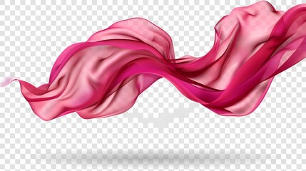 Abstract background of pink wavy silk or satin, Generative AI illustrations.