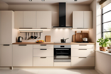 A modern and minimalist kitchen