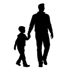 Silhouette father of the child 