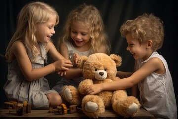 Children playing with friends