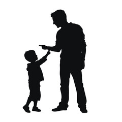 Silhouette father of the child 