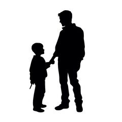 Silhouette father of the child 