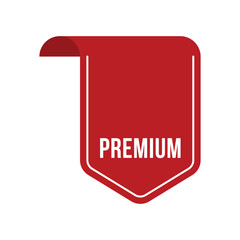 Red Premium Ribbon Vector Design Template