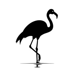 Fototapeta premium Flamingo vector silhouette illustration on a white background