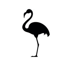 Flamingo vector silhouette illustration on a white background