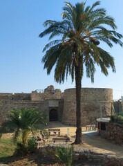 old castle in the village of island