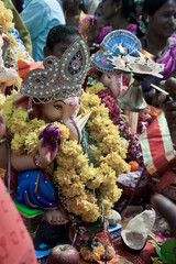 Vadodara, Gujarat / India - September 15, 2016 : A close view of the statue of the lord Shree...