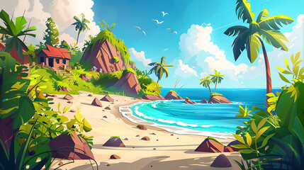 Summer nice view art wallpaper