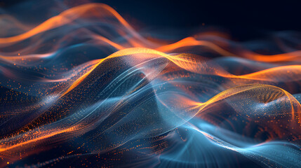 blue, orange black and white abstract background,Fractal Wave series. Artistic background made of...