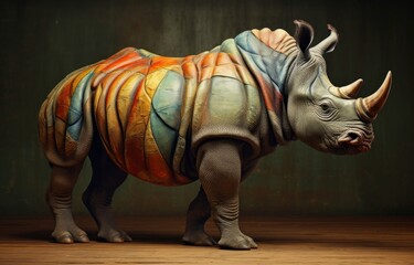Strong looking  rhino multi coloured