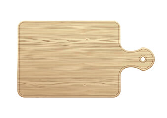 Wood textured cutting board in flat design style isolated on white. Vector illustration