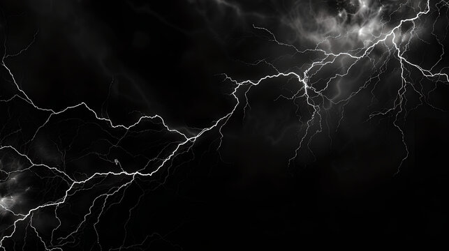 Veins of Lightning Illuminating the Dark Sky, Generative AI