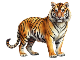 Tiger on transparent