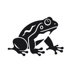 frog silhouette vector illustration