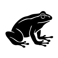 frog silhouette vector illustration