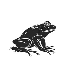 frog silhouette vector illustration