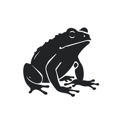 frog silhouette vector illustration