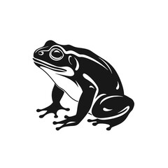 frog silhouette vector illustration