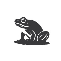 frog silhouette vector illustration