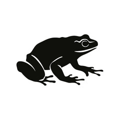 frog silhouette vector illustration