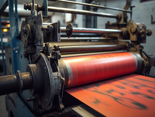 Offset Printing Machine at Work