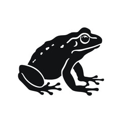 Vector Silhouette of Frog, Cute Frog Graphic for Amphibian and Nature Themes